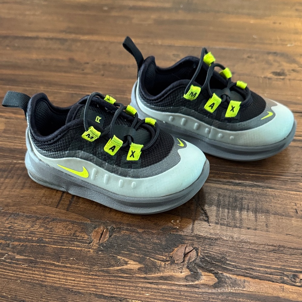 Nike Kids Sneakers - Black and Gray with Neon Accents